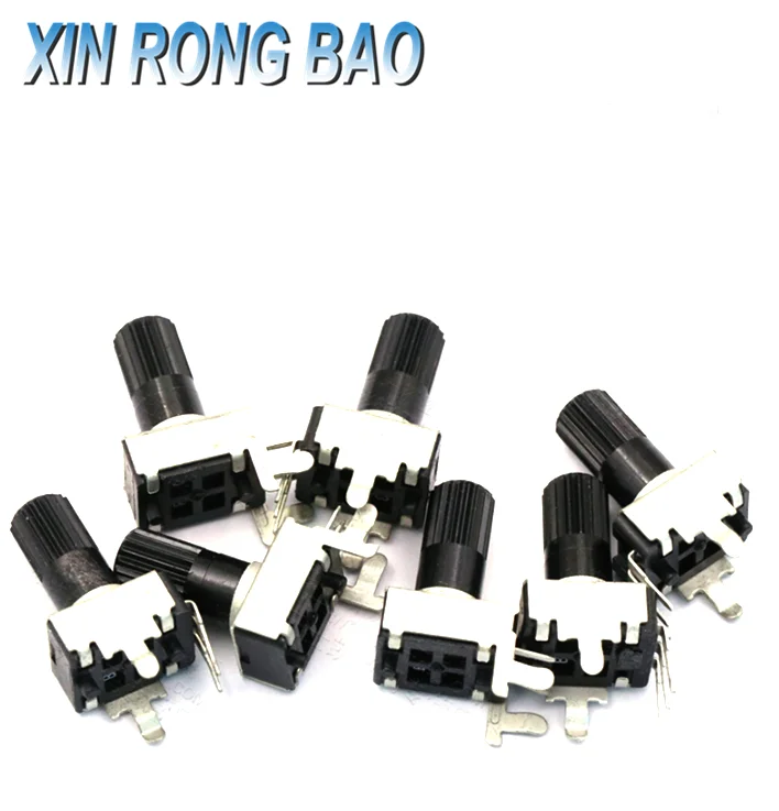 10pcs Rv09 Vertical 12.5mm Shaft 1k 2k 5k 10k 20k 50k 100k 0932 Adjustable Resistor 9 Type 3pin Seal Potentiometer