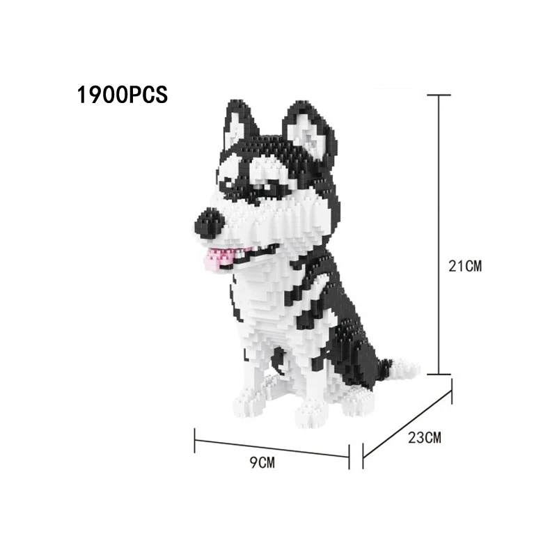 Mooie Huisdieren Dieren Nanobricks Siberische Husky Corgi Poedel Schnauzer Hond Micro Diamond Block Puppy Educatief Speelgoed Voor Geschenken