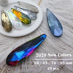 50/63/76/85mm crystal prisms rainbow chandelier pendants accessories lamp parts curtain hanging glass metallic drops plated AB