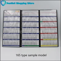 Libro de fresas de diamante para dentista, material dental, FG, 165 unidades por catálogo