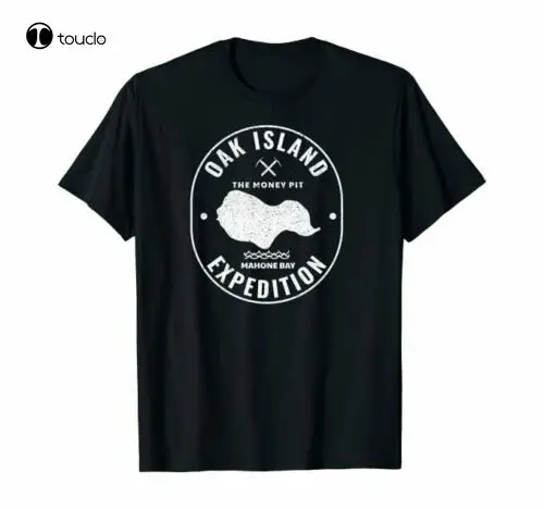 Retro Mystery Oak Island Expedition Treasure Hunting Gift T-Shirt Black S-3XL