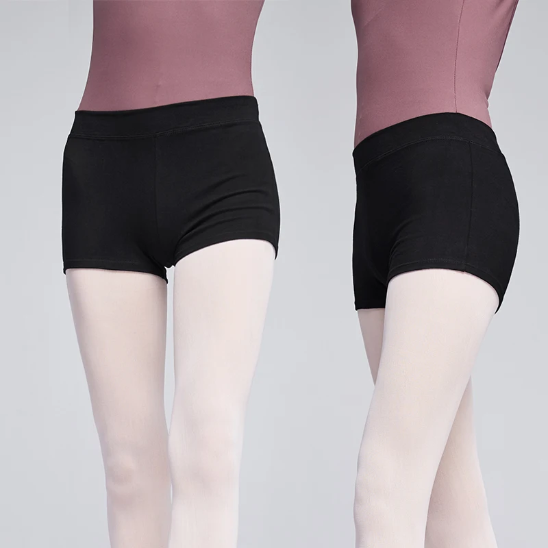 Women Girls Comfort Cotton Black Ballet Dance Practice Shorts Ladies Fitness Shorts Simple Fashion Pants