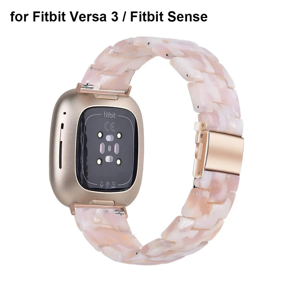 Watch Band for Fitbit Versa 3 4/ Sense 2 Bracelet Resin Bands Accessories Wristband for Fitbit Versa 3 / Sense Smart Watch Strap