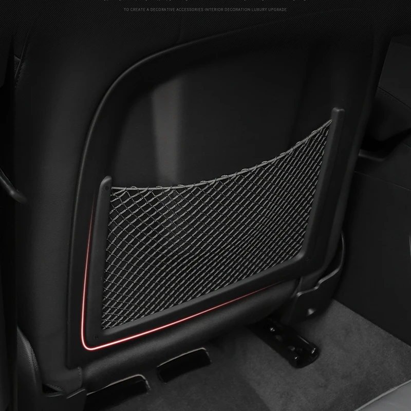 

For Audi A4 Q3 A3 A6 Q5 Q7 Accessories Abs Nylon Car Seat Back Net Storage Bag Rear Seat Storage Box Car Accessories Universal