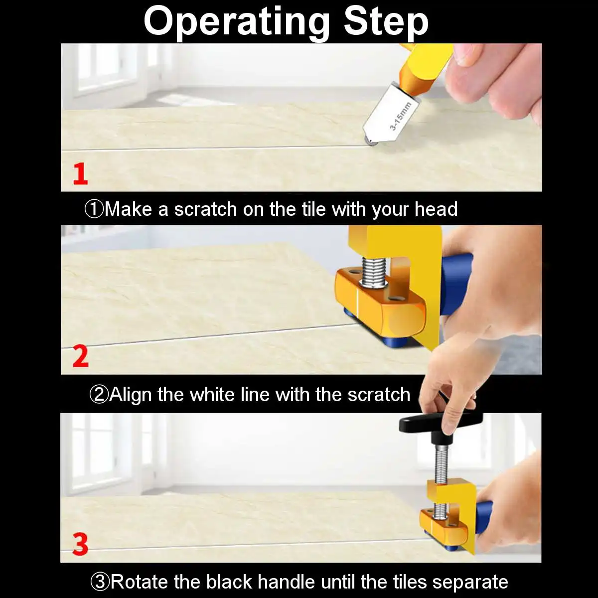 2 In 1 High-strength Glass Cutter Tile Handheld Multi-function Portable Opener Home Glass Cutter Diamond Cutting Hand Tools