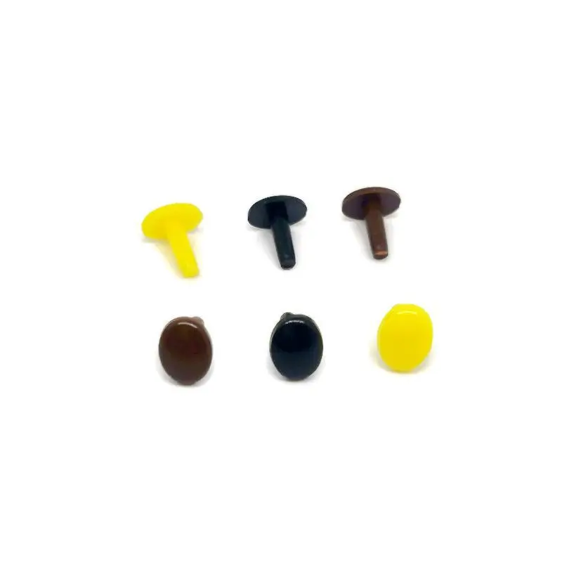 20pcs Yellow/Brown/Black Oval Animal Plastic Dool Eyes Craft Teddy Bear Toy Eye For Amigurumi Doll Crochet Toy Come With Washers