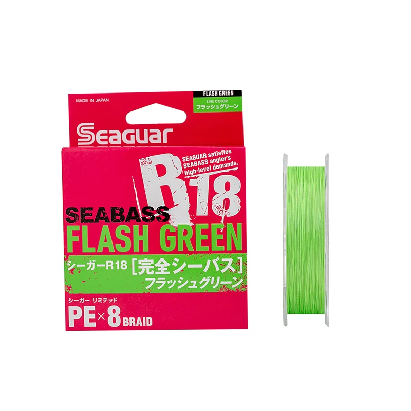 New fishing tackle 2020 Original Brand Seaguar Seabass Pe X8 8 Strands Braided Fishing Line flash green PE line 150M 200M