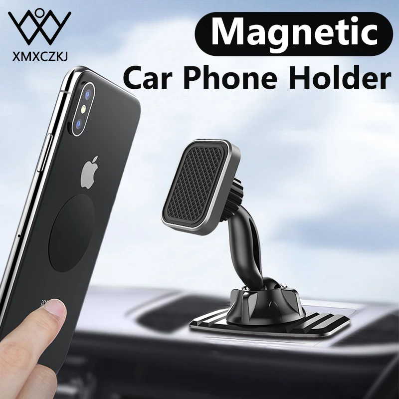 Universal Magnetic Phone Holder Double 360 Degree GPS Strong 3M Adhesive Mount For iPhone 11 Pro Max Dashboard