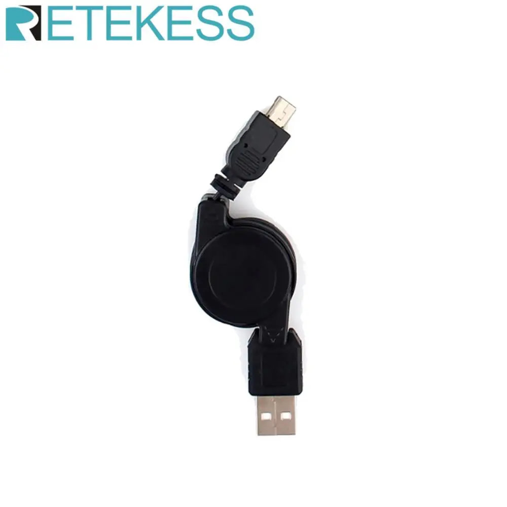 0.7M Adjustable Length Retractable Mini USB Charging Cable For Professional Portable Radio Tour Guide System Wireless F4503A