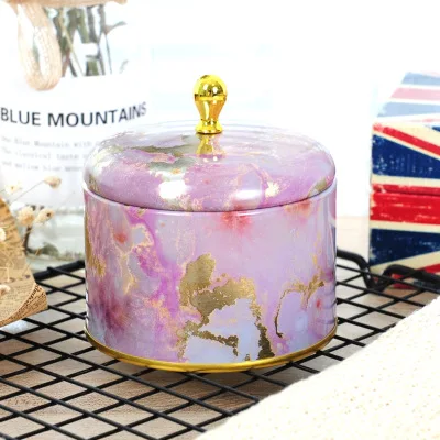 Retro Round Tin Box Jar Tea Candy Jewelry Coin Storage Container Case Candle Sealed Cans Holder Wedding Favor Gift