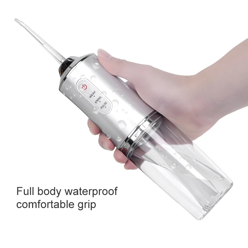 USB Rechargeable Oral Irrigator Teeth Cleaner Portable Dental Water Jet 220ML Water Tank Waterproof Water Flosser whitening