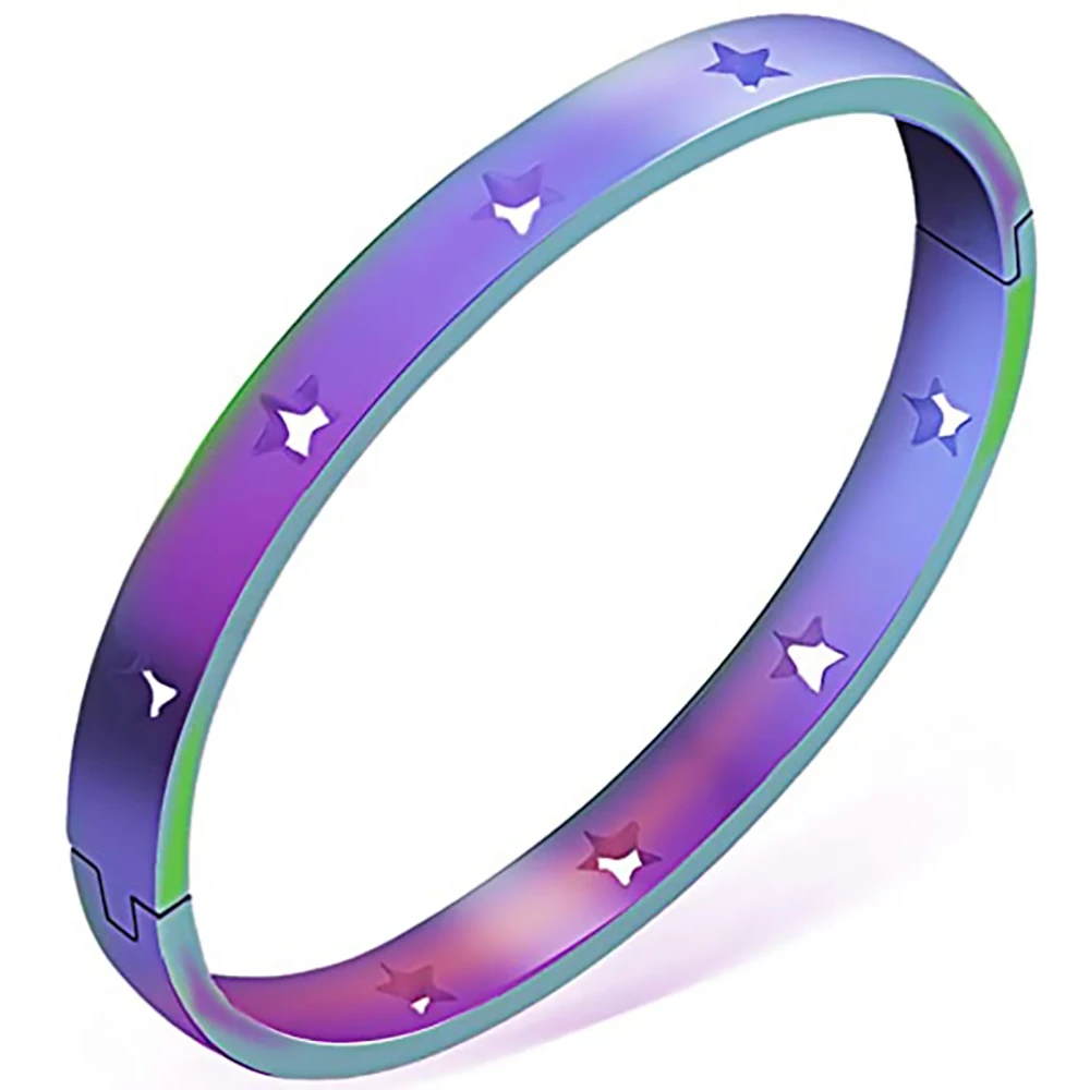 Nibastar Holle Ster Armbanden & Bangles Voor Vrouwen Mode Rvs Zoete Romantische Armband Rose Gouden Kleur Sieraden Cadeau