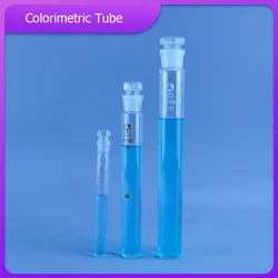 1pcs 10ml,25ml,50ml 100ml glass color comparison tubes colorimetric cylinder Nessler glasses tube with stopper