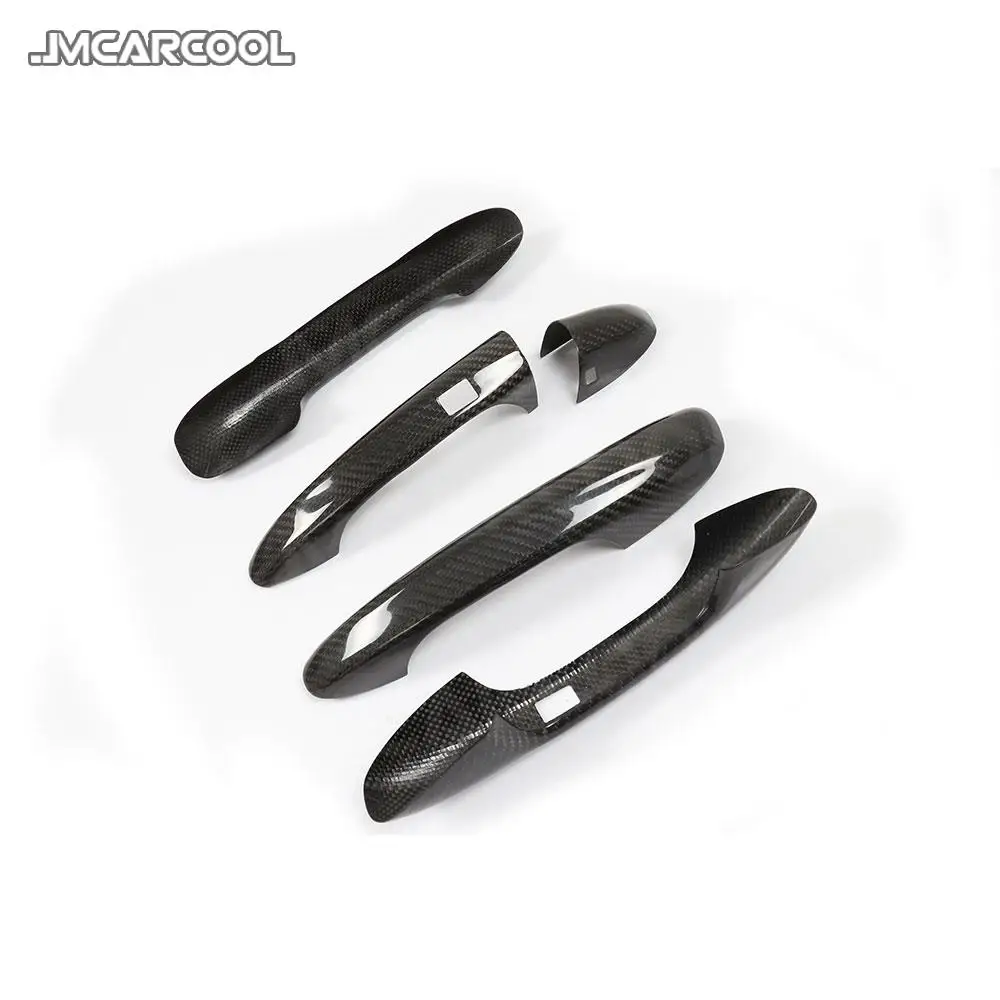 Carbon Fiber Car Door Handles Cover Trim Sticker Caps For Benz A B C E S GLA GLK CLA CLS GL GLS Class W204 W176 W117 W218 X156