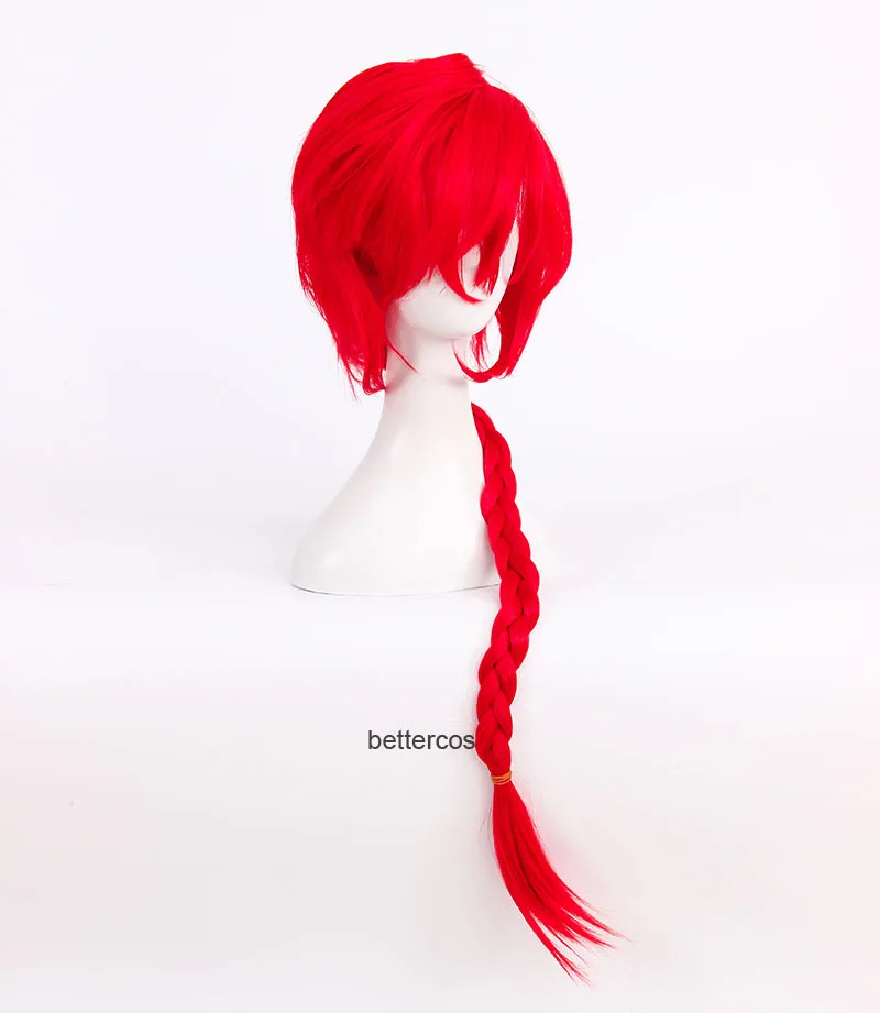 Ranma 1/2 Saotome Ranma Cosplay Wig Long Red Heat Resistant Synthetic Hair Wig + Wig Cap