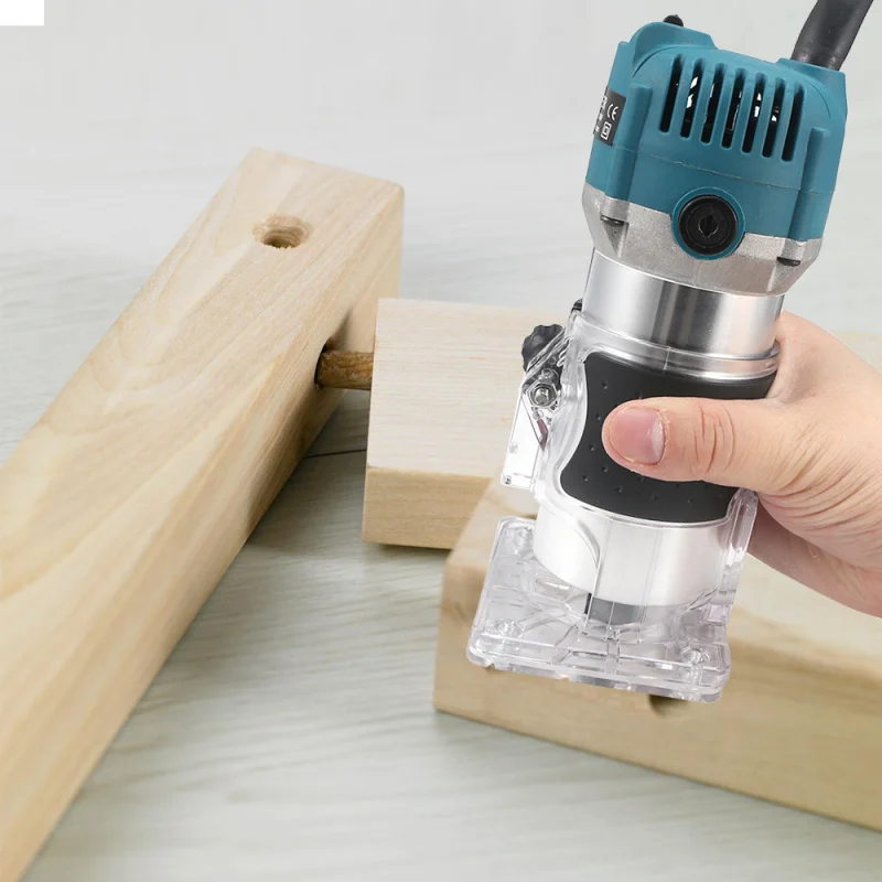 Portable woodworking engraving machine, trimming and slotting machine, suitable for manufacturing DIY wood products