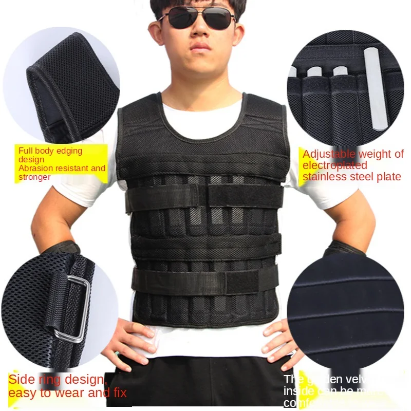 Adjustable Running Weight Vest Ankle Invisible Weight Steel Plate Support Brace Strap Sandbag Strength Training Gym Fitness Gear