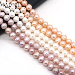 LVQIQI 100%Natural Freshwater Pearl Rice Beads Spacer Loose Bead For Jewelry Making DIY Charm Bracelet Necklace Earrings 10-11mm