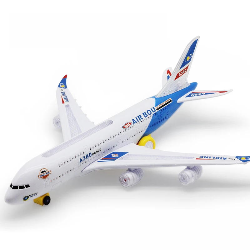 A380 Aircraft Large Long Electric Model Airplane Toy with Sound and Light Children\'s Toys Kids Airbus Toys Boys Car