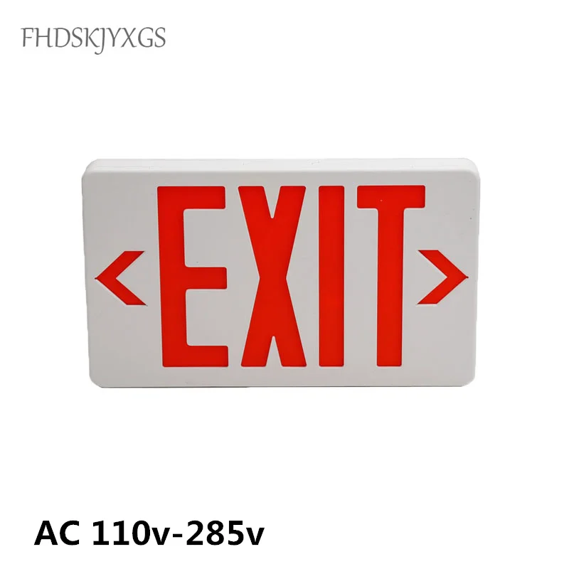 Ac 85-265V LED Red/Green Exit Emergency Sign Exit Safety Indicator Light Exit Emergency Lamp For Hotel and Other Public