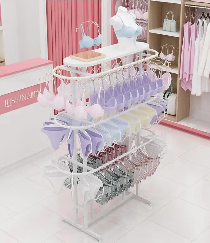 Display rack panty display rack floor multifunctional bra rack oval double-sided Nakajima rack