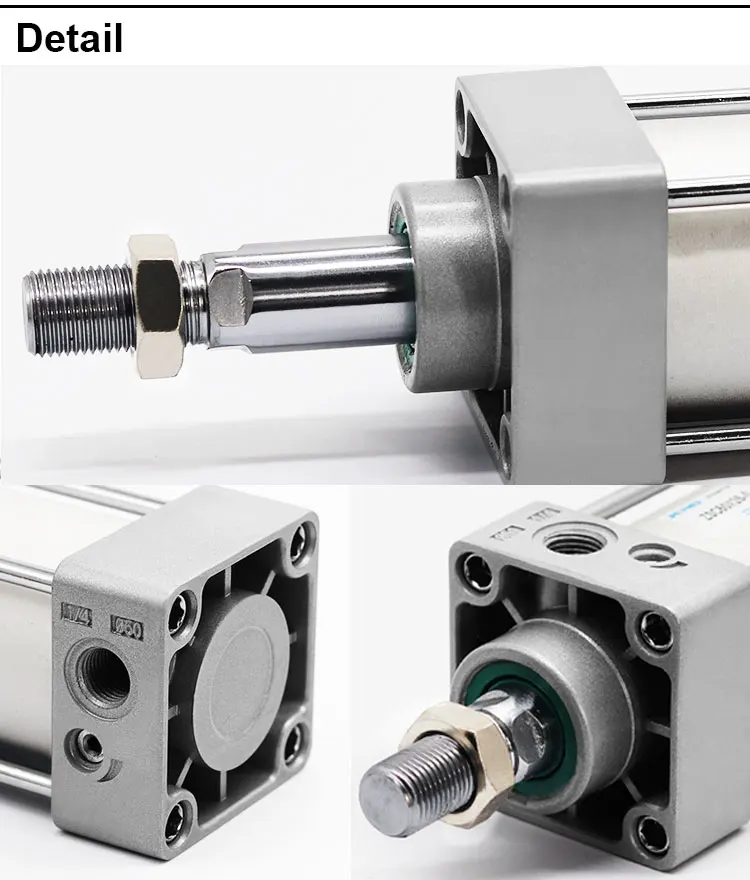 SC32/40/50/63/80/100/125 Pneumatikzylinder 32mm Bohrung 25mm bis 1000mm Hub Doppeltwirkende Standard-Luftzylinder Dichtungsring – Detail 5