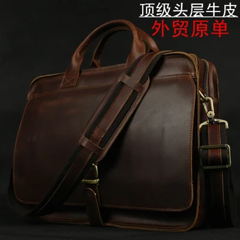 Luxury Italian leather shoulder bag for men messenger bag genuine leather men's Crossbody bag Sling men's bag Tote briefcase