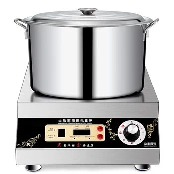 5000W 상업 유도 밥솥 캔틴 주방 호텔 고출력 수프 스토브 3500W 가정용 프라이팬