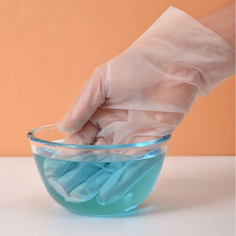 100Pcs PVC TPE Disposable Gloves Waterproof Powder Free Latex Gloves For Household Kitchen Laboratory Cleaning Gloves