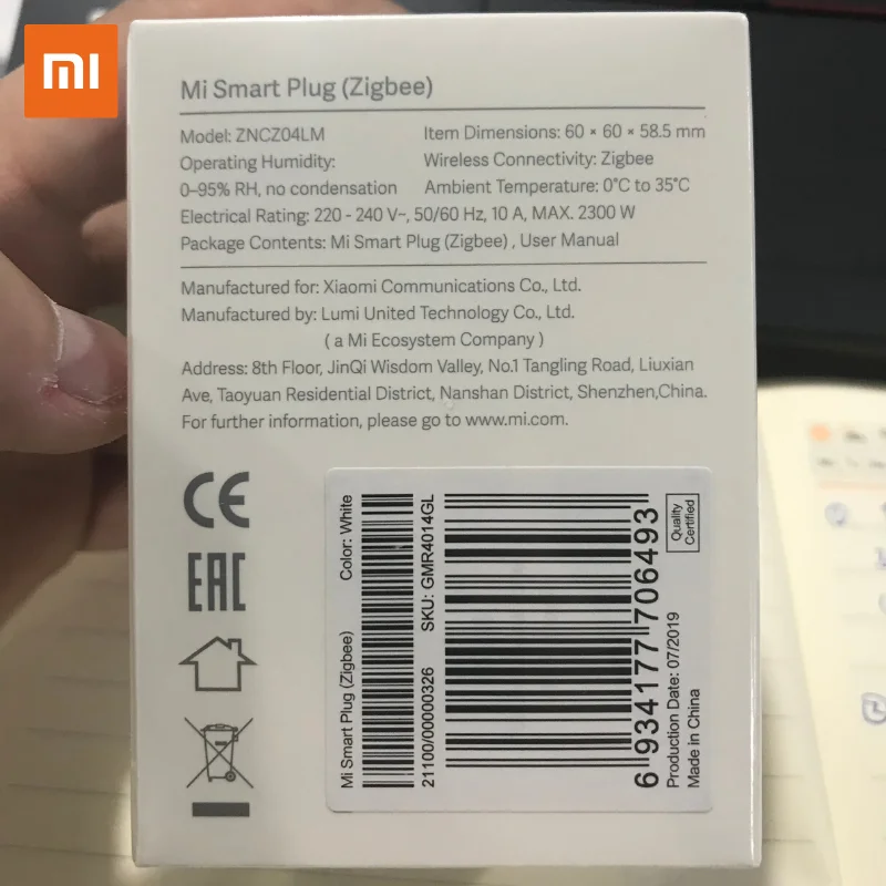 EU Version Xiaomi Mi Smart Socket Plug Zigbee EU Plug Mijia Multifunctional Gateway APP Remote Control