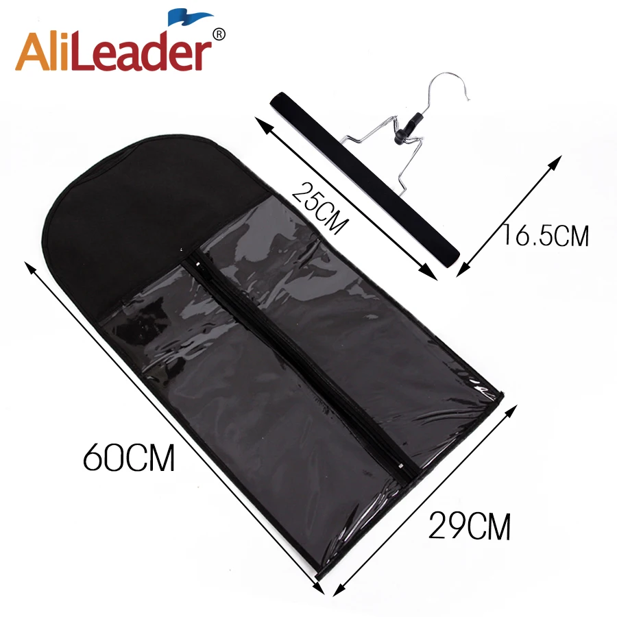 Alileader-Peruca Portátil Saco Com Cabide, Pacote De Sacos De Armazenamento, Suporte Para Cabelo Virgem, Trama Clip In, Extensão Do Cabelo, Barato, 4 Cores