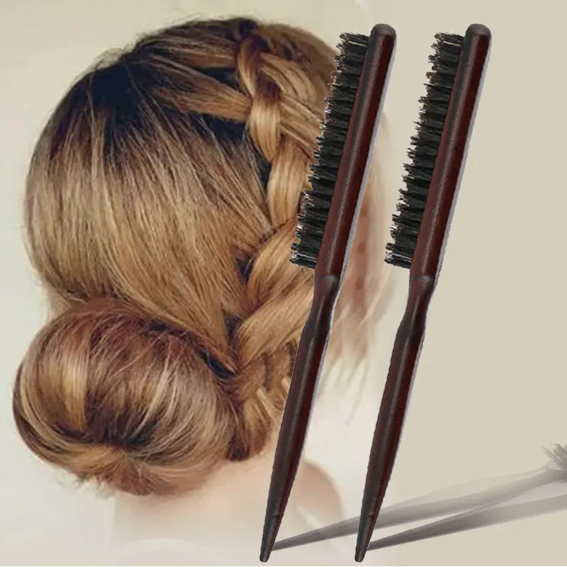 Hairstyle Care Three Rows Of Hair Combs Back Teasing Brush Wooden Handle Salon Supply Hair Fluffy Hairdressing Styling Tool