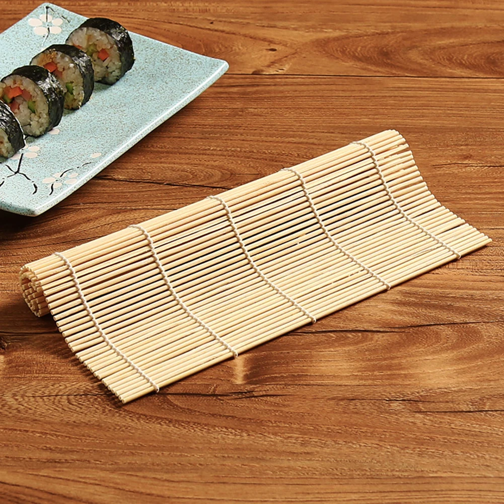 Bamboo System Sushi Mat Non-stick Sushi Rolling Roller Hand Maker Sushi Tools Onigiri Rice Rollers Bamboo Cooking Accessories
