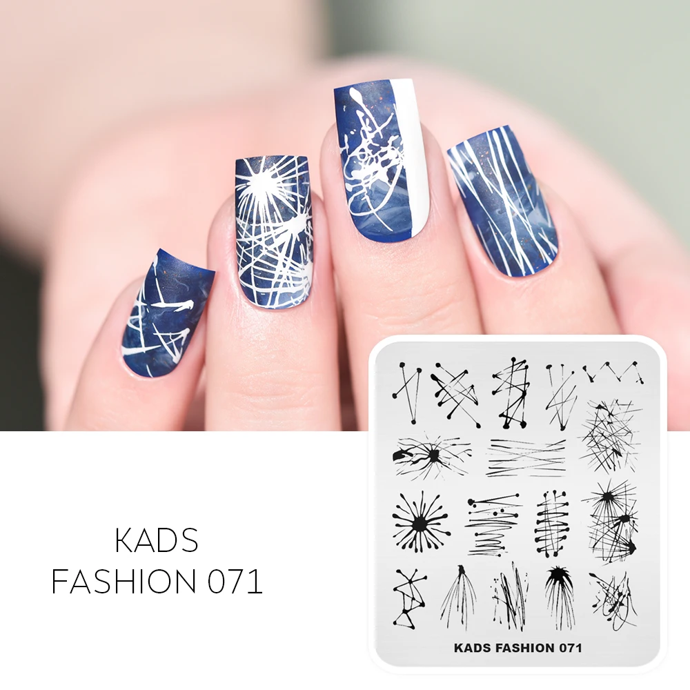 Graffiti Lines Pattern Nail Stamping Plates Image Painting Nail Art Stencils Image Template Fashion Design Nail Stamp Tools