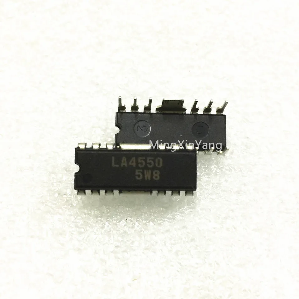 Chip IC amplificatore di potenza audio a doppio canale 5PCS LA4550 DIP-14