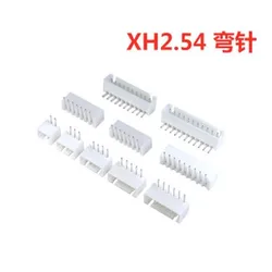 50pcs XH2.54 Right Angle Pin Header Connector 2.54mm 2P 3P 4P 5P 6P 7P 8P 9P 10P 11P 12P 13P 14P