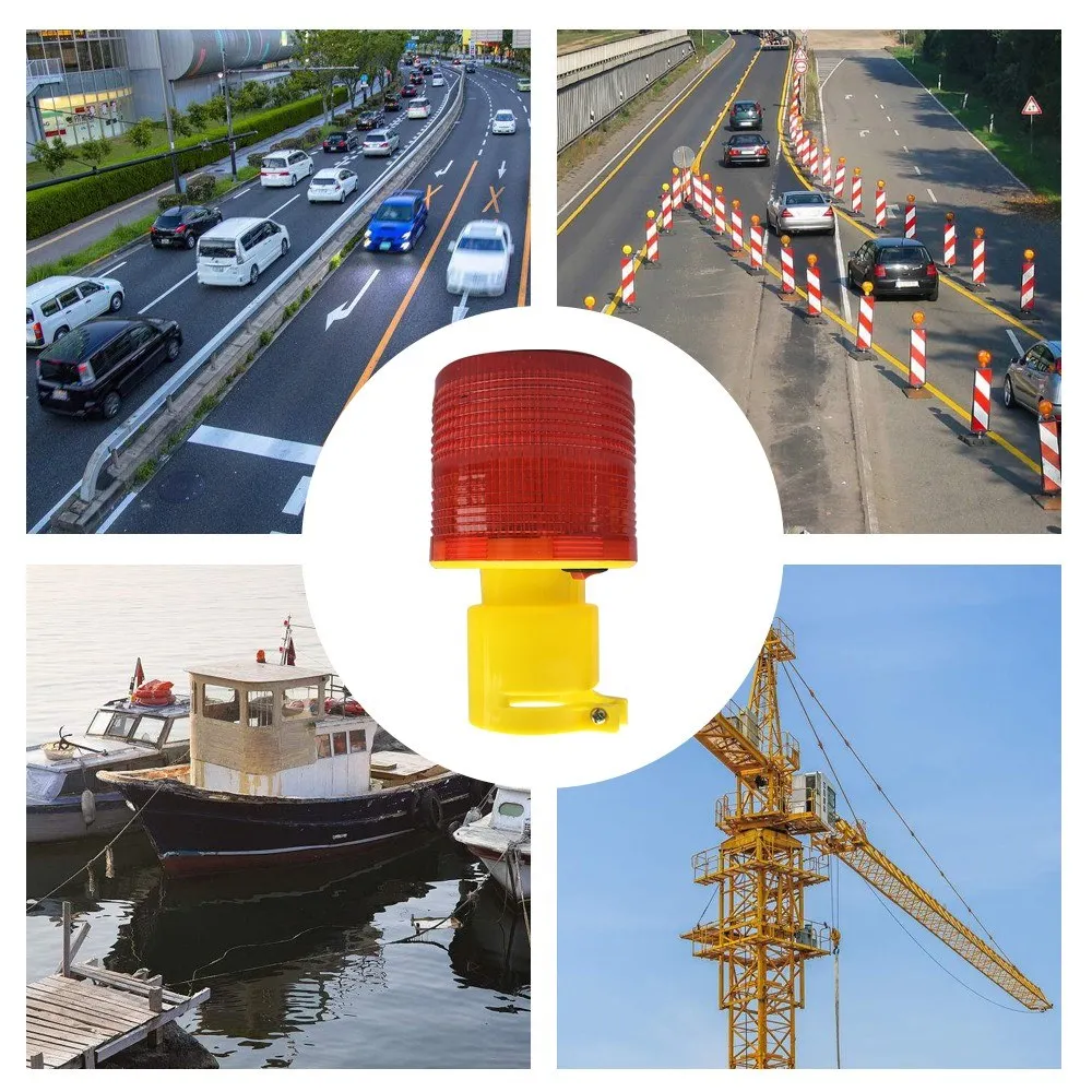 Solar Warning Lights 4pcs Leds Auto Night Sensor Detecting Light Brightness And ON/OFF Automatically