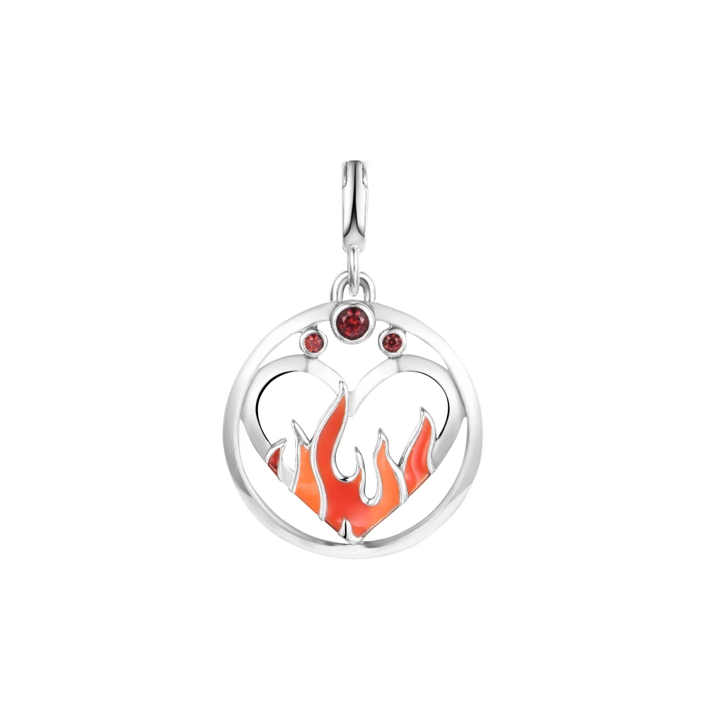 Christmas Silver 925 Jewelry ME Fire Inside Medallion Dangle Fits Me Small Silver Bracelets Beads For Jewelry Making Woman Gifts