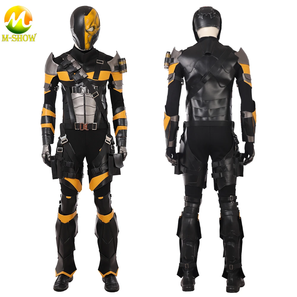 

Superhero Slade Joseph Wilson Cosplay Costume Men Armor Suit Jumpsuit Vest Boots Halloween Outfits for Adult Man Any Size