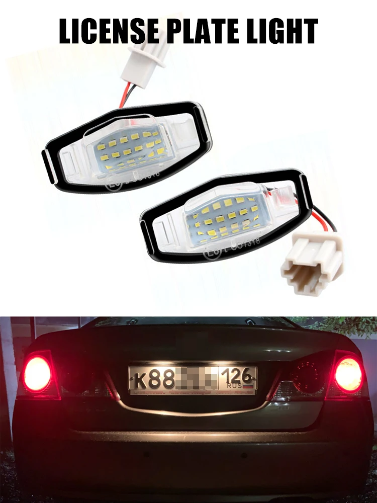 LED Number License Plate Light Lamps Led  For Honda Accord Civic Sedan/Hatchback City MK4 Odyssey MR-V/Pilot Car Accessories