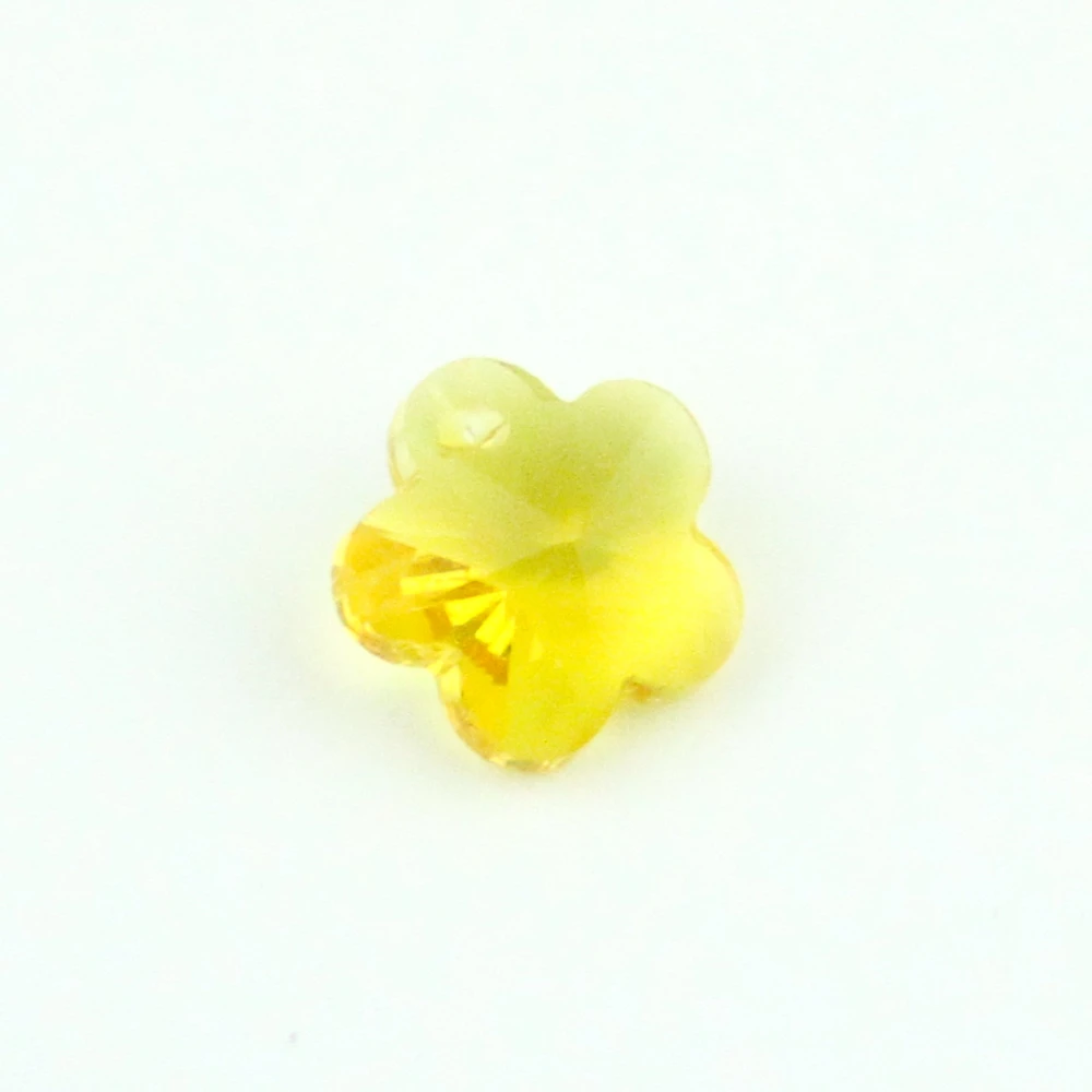 1000pcs/lot 14mm  Plum Blossom Beads Yellow For Wedding & Home Decoration Glass Trimming Beads