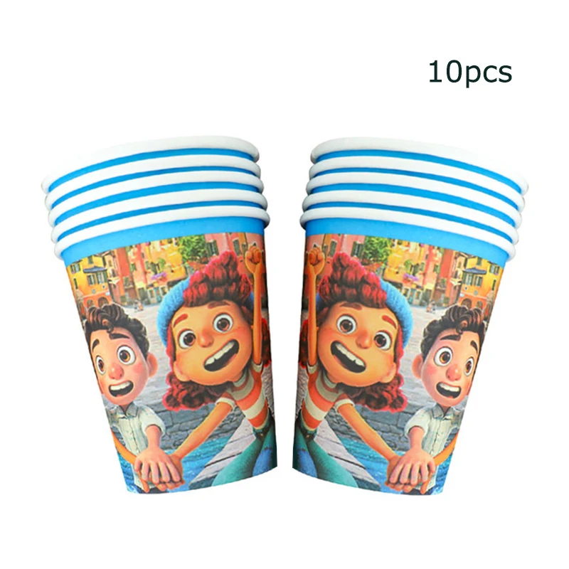 Disney Luca Disposable Party Tableware Set Kids Cartoon Anime Theme Party Decorations Toys Baby Shower Birthday Party Supplies