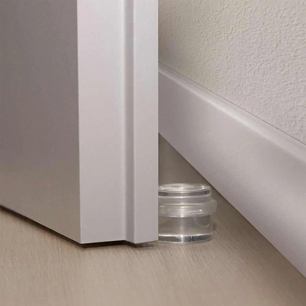 1Pcs Door Stop Transparent Acrylic Cylindrical Anti-Collision Buffer To Protect Walls And Furniture Self Adhesive Door Stopper