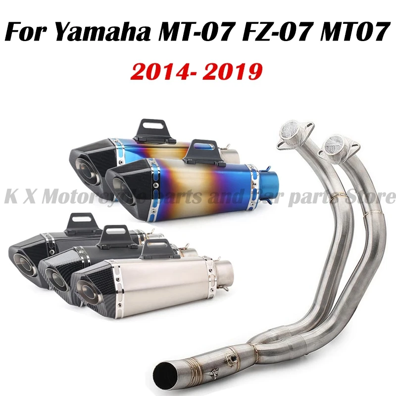 

For Yamaha MT-07 MT07 FZ07 2014-2019 Motorcycle Exhaust Tailpipe Front Pipe Muffler Middle Link Connect Pipe Stainless Steel