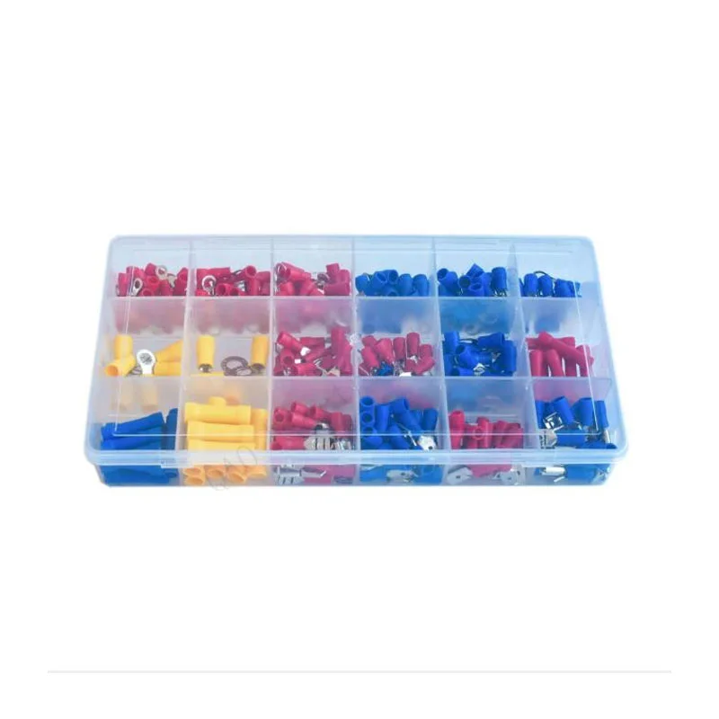 300Pcs Elektrische Draad Crimp Terminals Kit Geïsoleerde Terminator Spade Butt Connectors Rood Geel Blauw Diverse Terminales Set