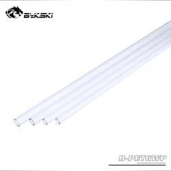 BYKSKI-Lot de 4 tubes élaborées transparents en acrylique, PMMA/PETG, épaisseur de 2mm et longueur de 50cm