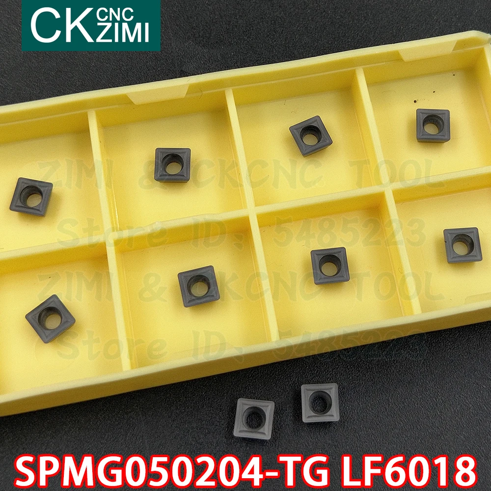 Insertos de carburo SPMG050204-TG LF6018 SPMG 050204 TG LF6018, insertos de torneado indexables en U, herramientas de torno CNC para acero inoxidable