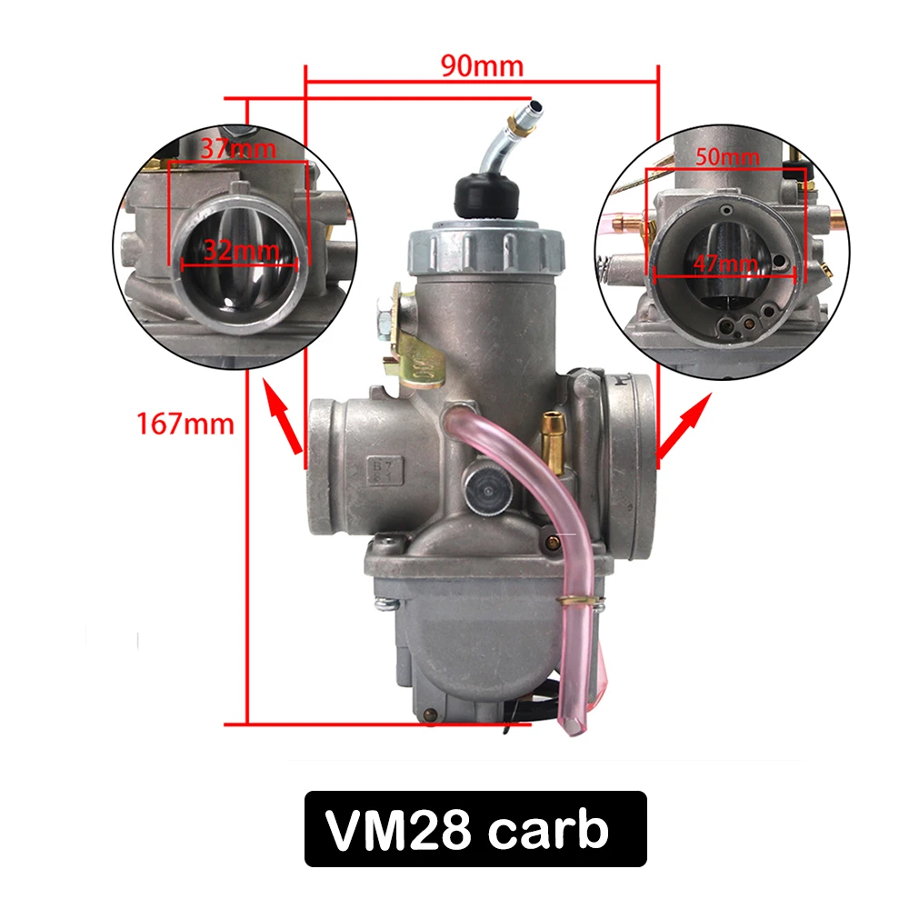 Sclmotos- Mikuni VM20 VM22 VM24 VM28 Carburetor 19mm 26mm 28mm 30mm 32mm Carb For 110cc-250cc Dirt Pit Bike ATV Quad UTV