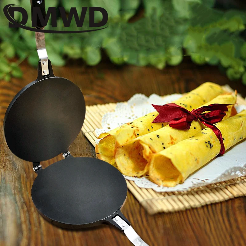 DMWD Egg Roll Baking Pan Crispy Eggs Omelet Mold Ice Cream Cone Maker Parts Baking Pan For Waffle Cake Bakeware Baking Tools