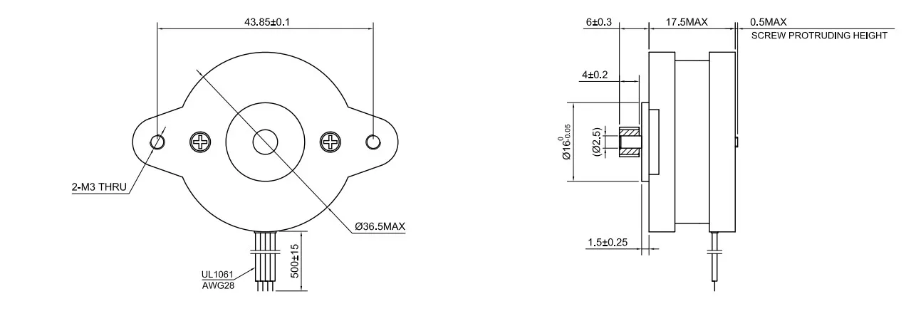STEPPERONLINE Round Nema 14 Stepper Motor Bipolar 0.9deg 9Ncm(12.75oz.in) 1A Φ36x17.5mm 4 Wires for 3D Printer CNC
